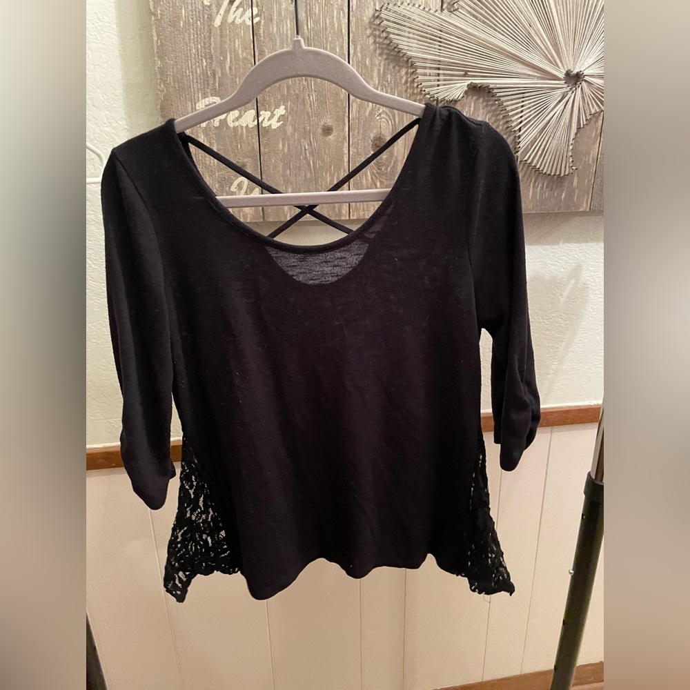 Black lace top